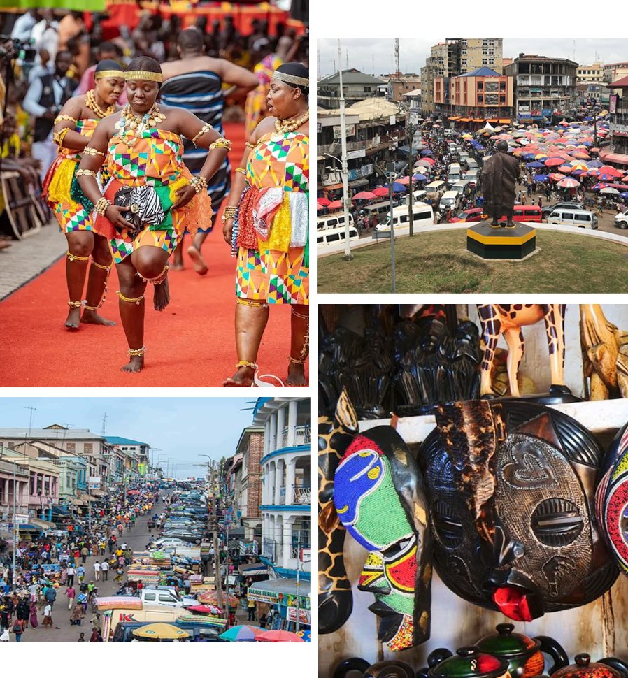 Scenic view of Ghana's cultural heritage